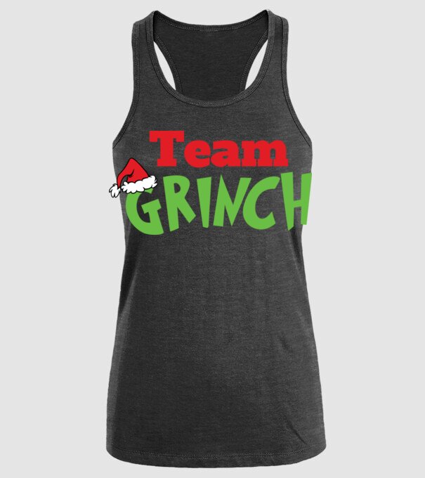Team Grinch model negru pe tricou