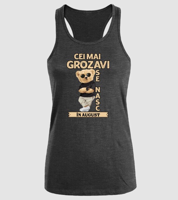 Teddy cel cool August model negru pe tricou