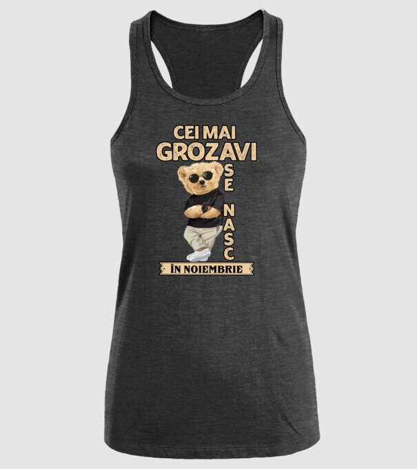 Teddy cel cool noiembrie model negru pe tricou