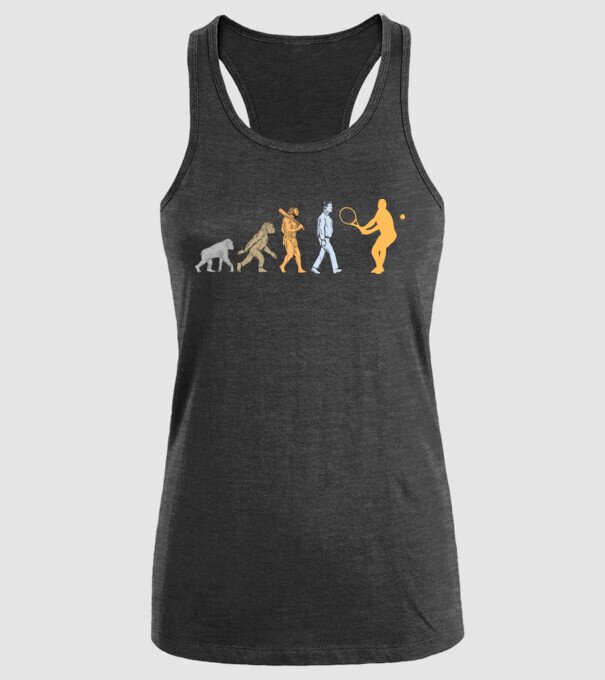 Tennis evolution model negru pe tricou
