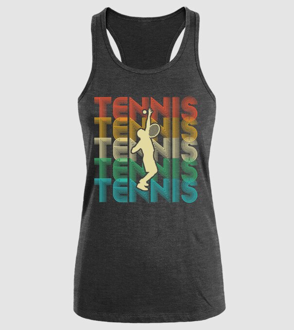 Tennis retro model negru pe tricou