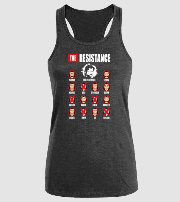 the resistance la casa de papel model negru pe tricou