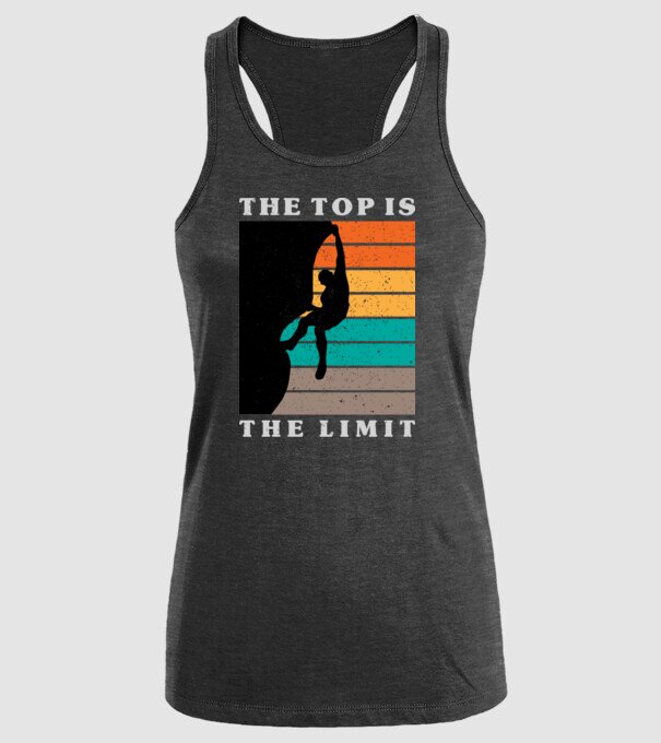 The Top is the limit model negru pe tricou