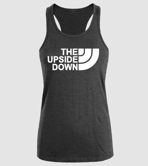 the upside down model negru pe tricou