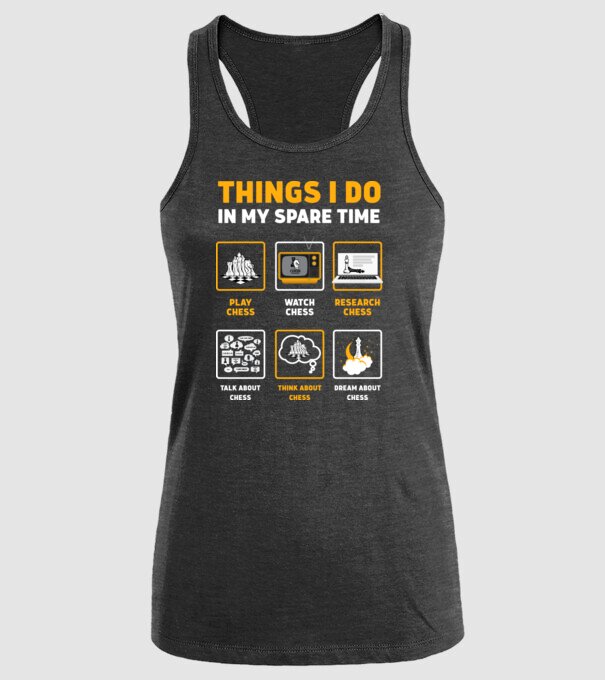 Things I do in my spare time model negru pe tricou