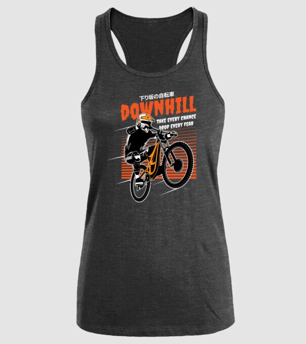 TR Downhill model negru pe tricou