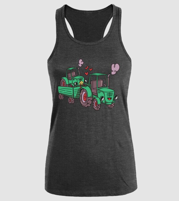 TRACTOR model negru pe tricou