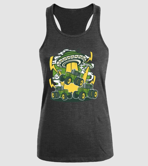 TRACTOR model negru pe tricou
