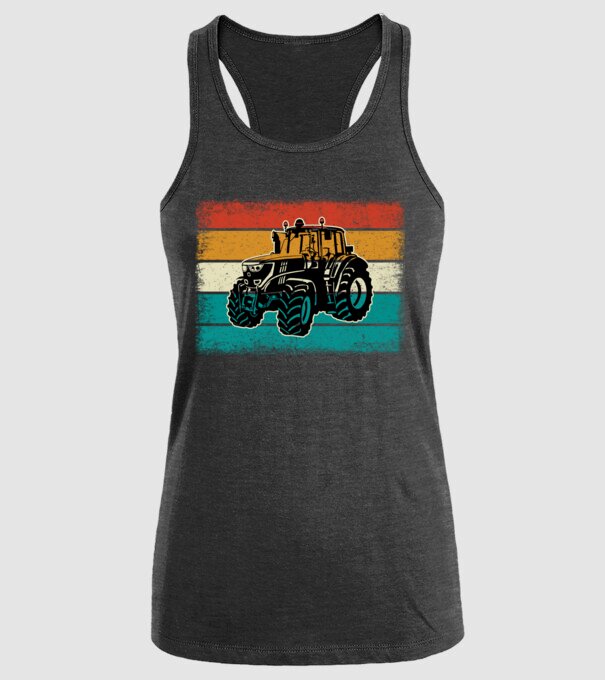 TRACTOR model negru pe tricou