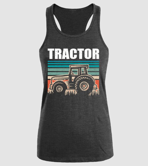 TRACTOR model negru pe tricou