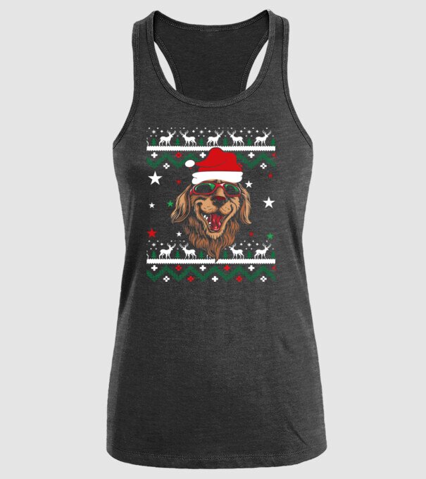Ugly sweater dog model negru pe tricou