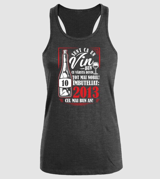 Un Vin Bun 10 2013 drk model negru pe tricou