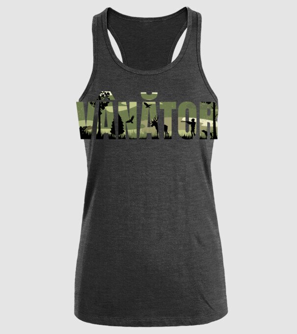 VÂNĂTOR model negru pe tricou