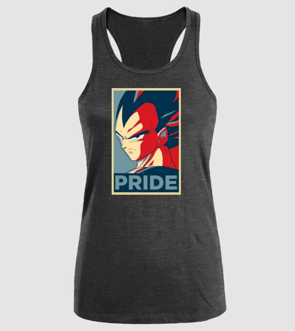 vegeta pride dragonball model negru pe tricou