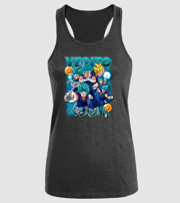 vegito dragonball model negru pe tricou