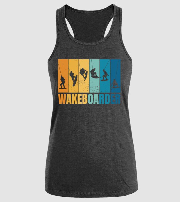 Wakeboard model negru pe tricou