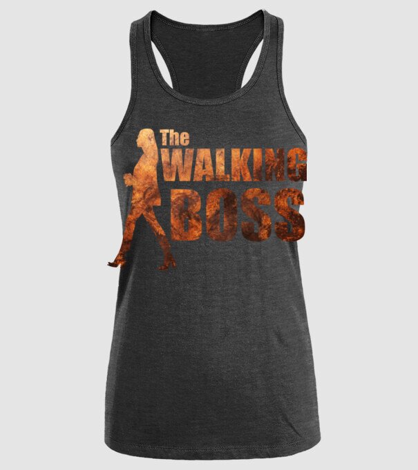 Walking bos model negru pe tricou