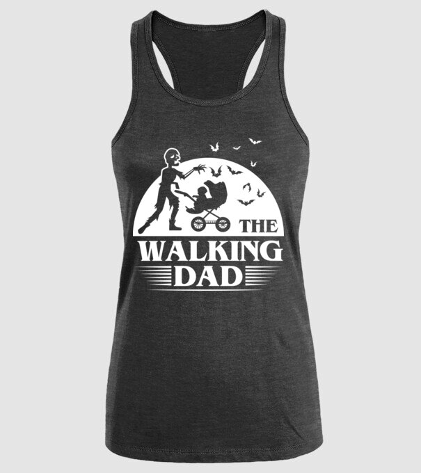 Walking dad model negru pe tricou