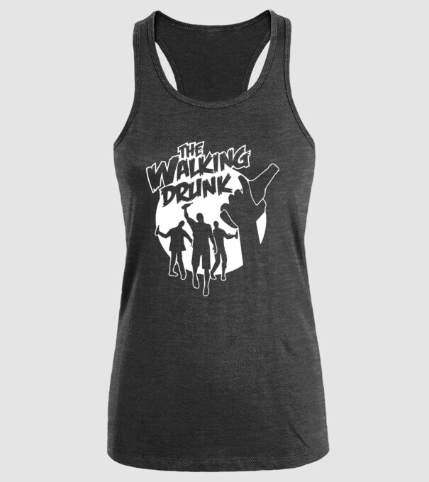 Walking Drunk model negru pe tricou