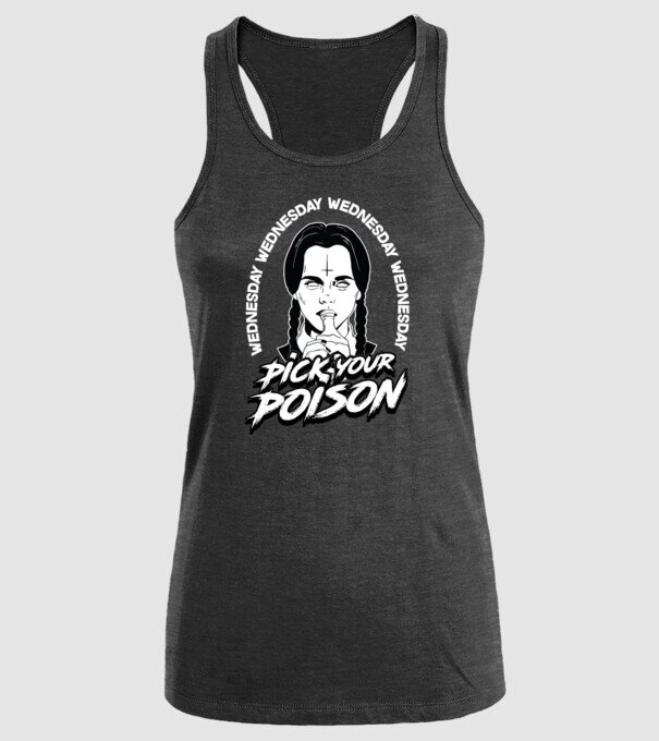 WEDNESDAY Pick your poison model negru pe tricou