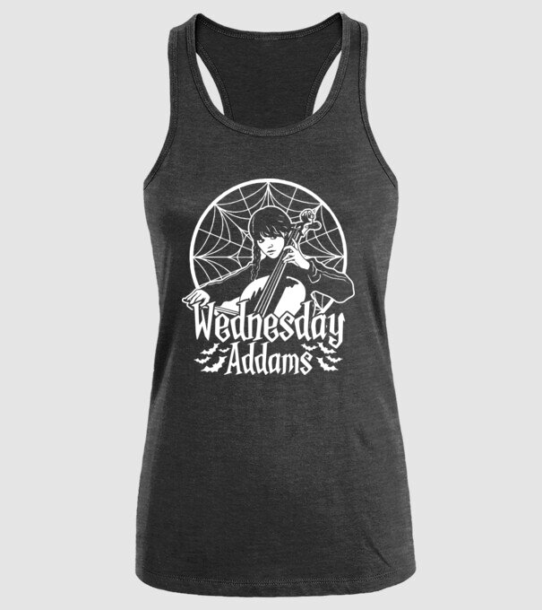 Wednesday Window model negru pe tricou