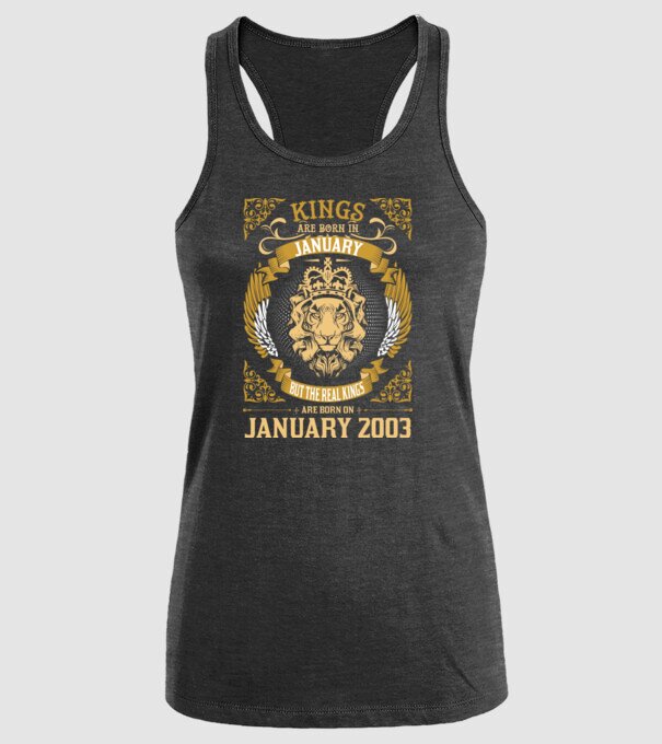 Ziua de naștere a Leului 2003 january model negru pe tricou