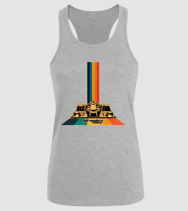 f1 retro car model gri pe tricou