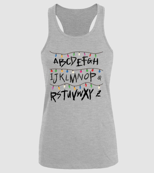 abcdef stanger things model gri pe tricou