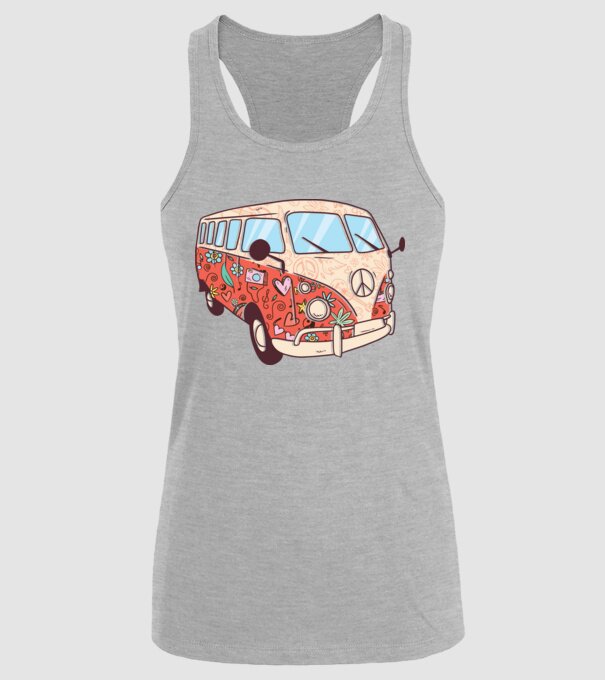 Autobuze model gri pe tricou