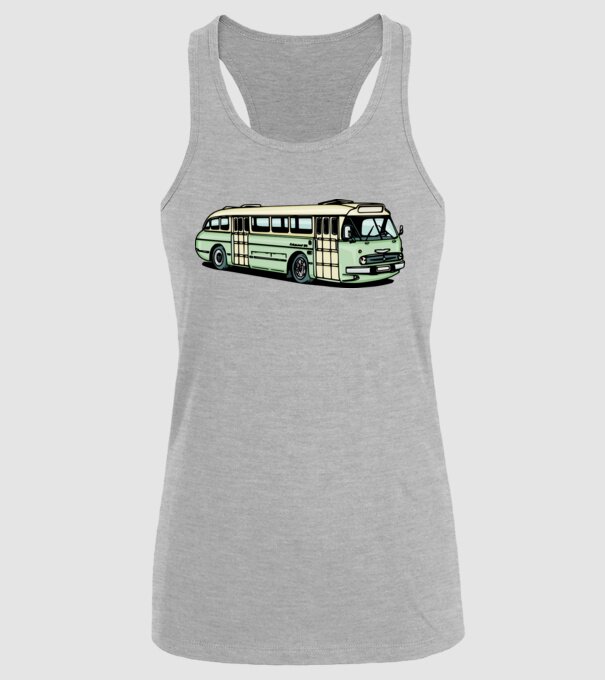 Autobuze model gri pe tricou