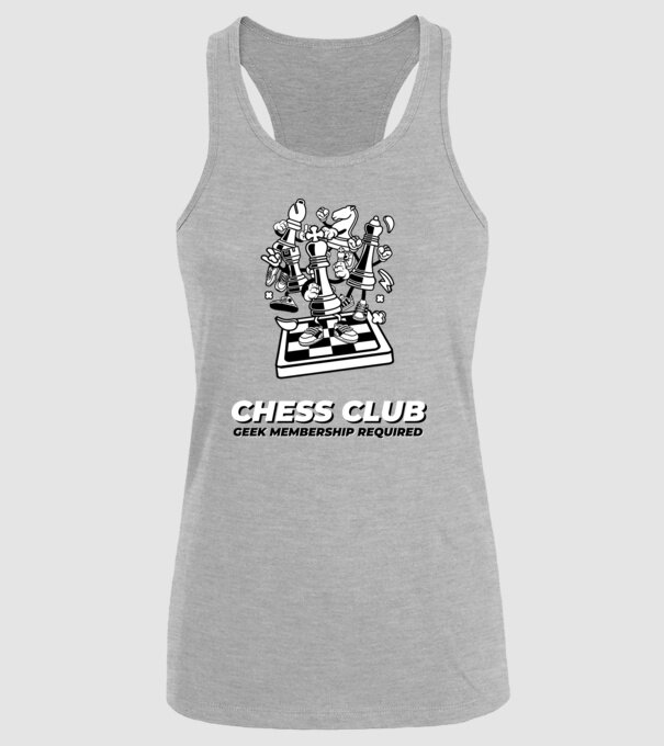 chess club model gri pe tricou