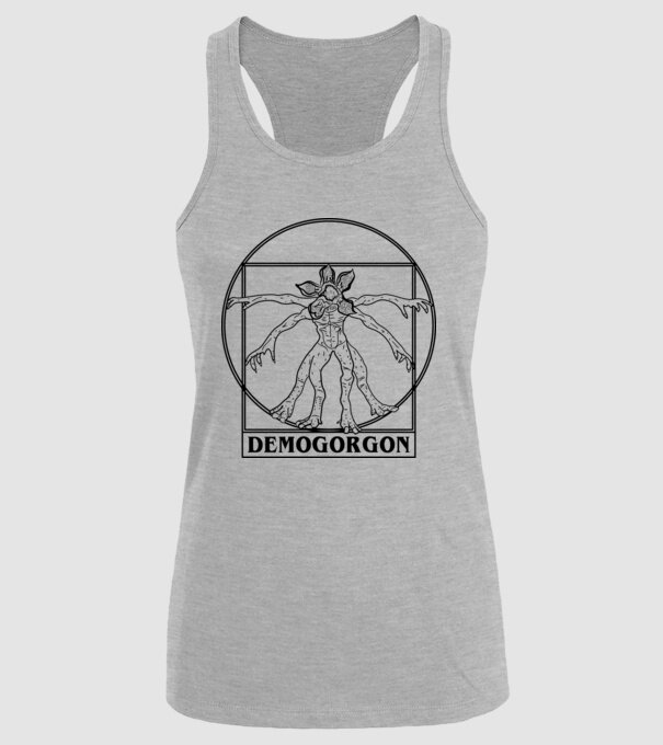 demogorgon da vinci model gri pe tricou