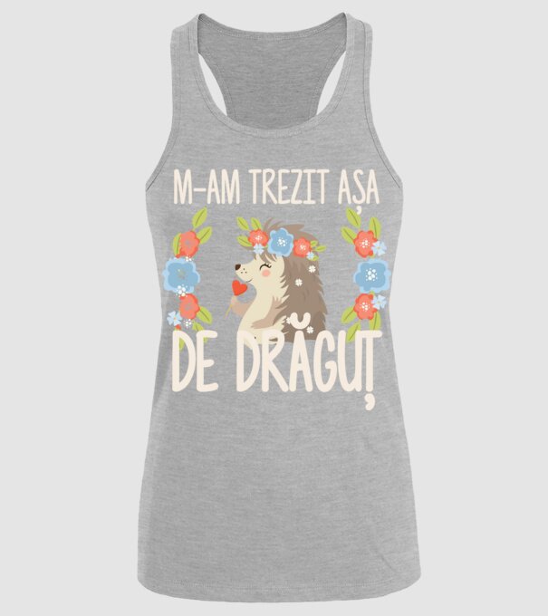 M-am trezit așa de drăguț model gri pe tricou
