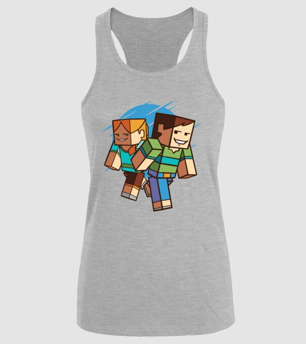 Minecraft model gri pe tricou