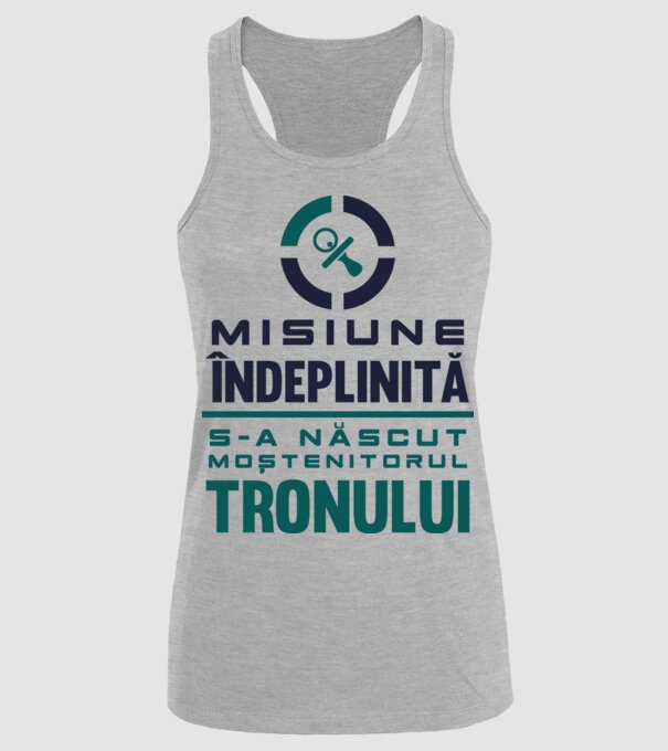 Misiune îndeplinită model gri pe tricou