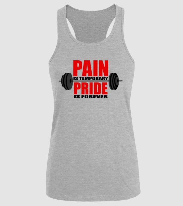 Pain is temporary model gri pe tricou