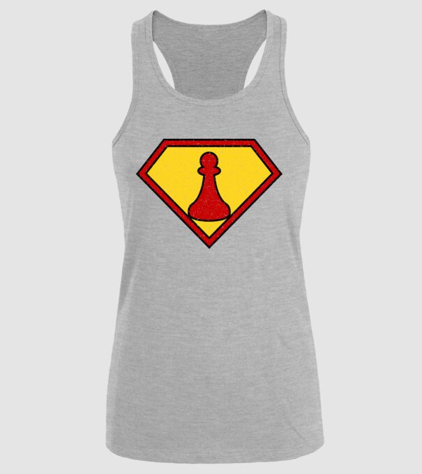 SuperChess pion de șah model gri pe tricou