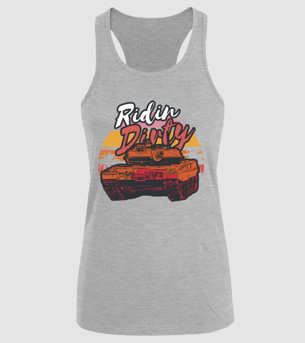 Tancuri model gri pe tricou