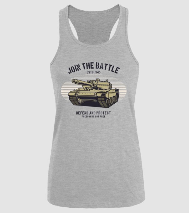 Tancuri model gri pe tricou
