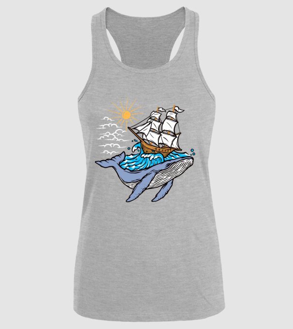 Vapoare model gri pe tricou