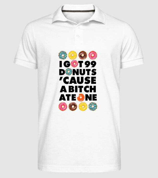 A bitch eat one model alb pe tricou