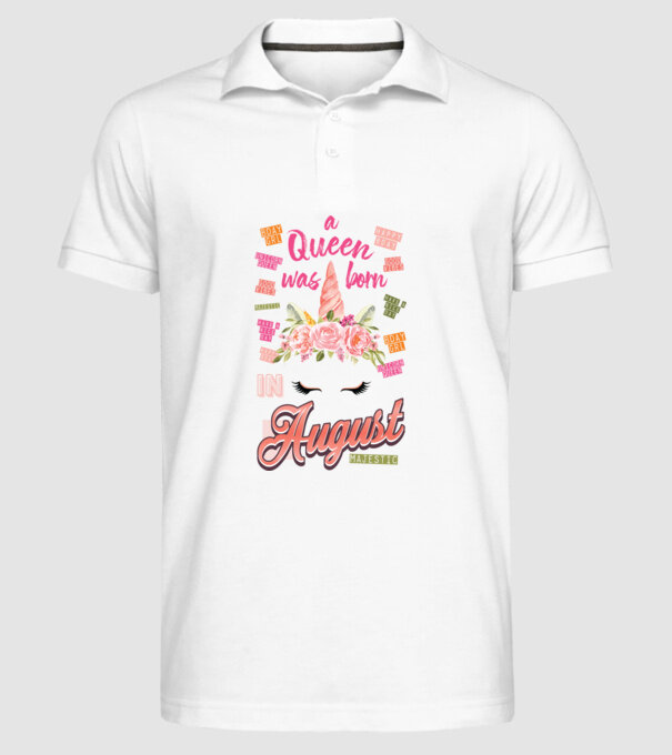 A queen was born in AUGUSZTUS model alb pe tricou