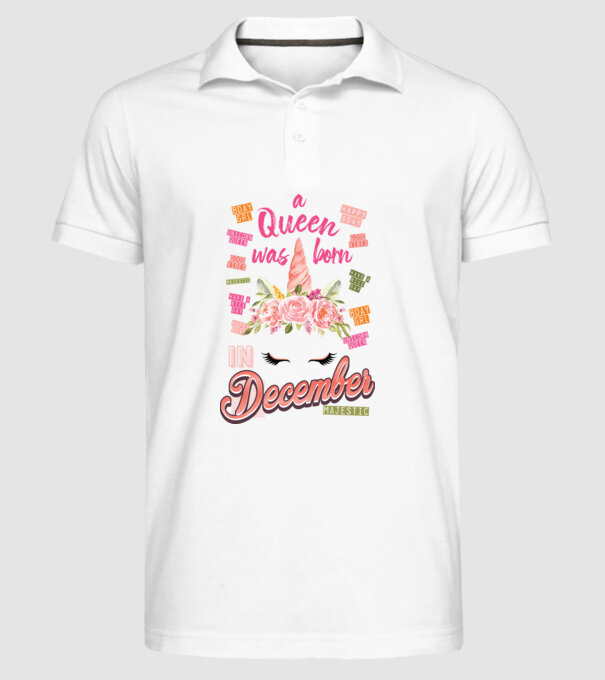 A queen was born in DECEMBER model alb pe tricou