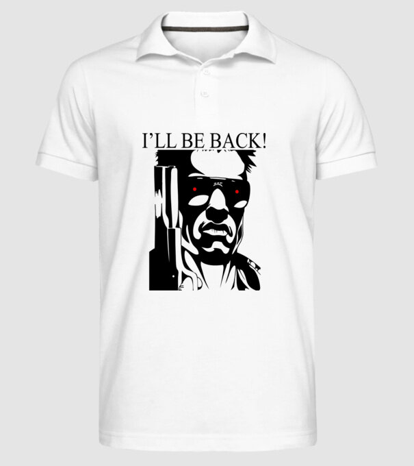 A Terminátor model alb pe tricou
