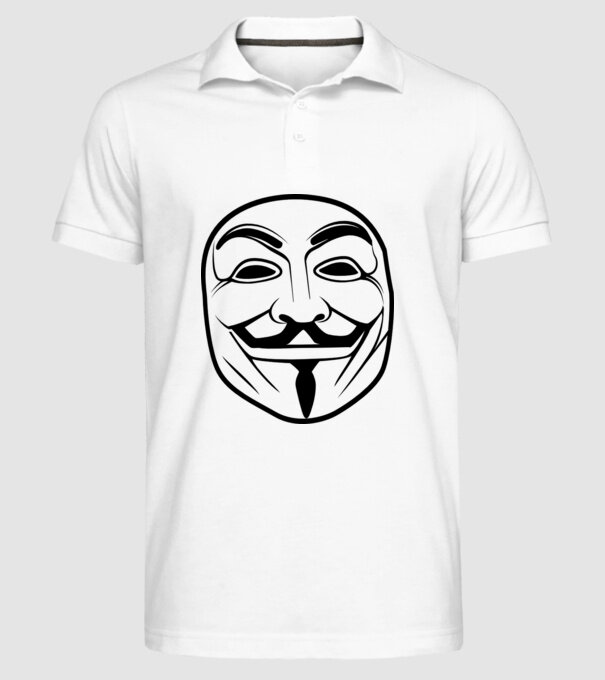 Anonymus model alb pe tricou