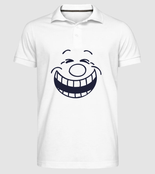 Funny Face Smiley model alb pe tricou