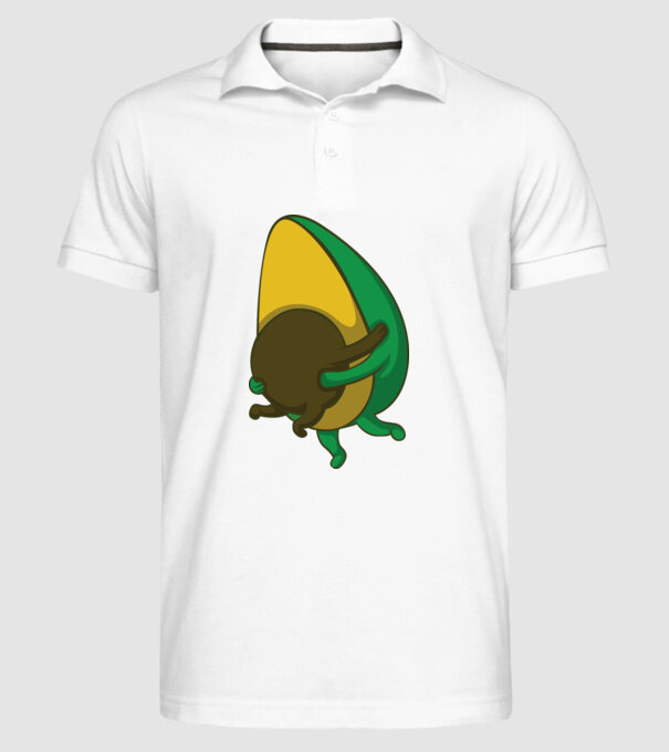 Avocado model alb pe tricou