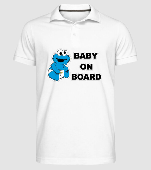 Baby Monster model alb pe tricou