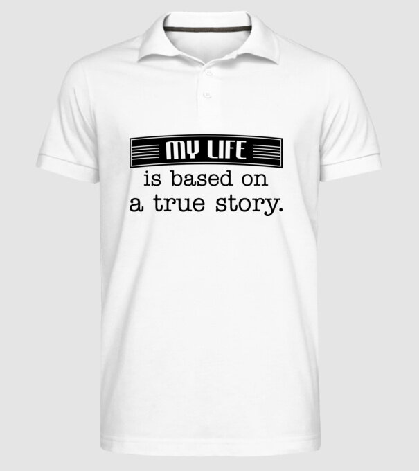 Based on true story. model alb pe tricou