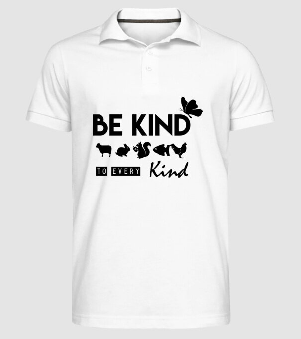 Be kind to every kind model alb pe tricou